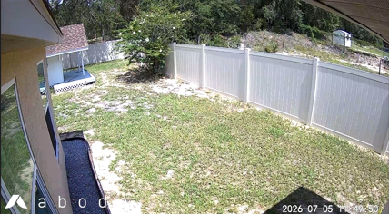 Back yard right camera view