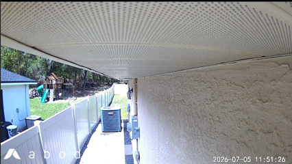 Side yard left camera view