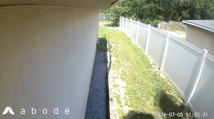 Side yard right camera view